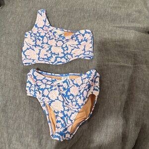 Crewcuts Blue and Pink Floral Kids Bikini